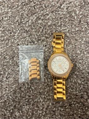 Bulova Gold-Tone Crystal Bezel Women's Bracelet Watch